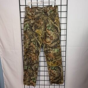 Vintage Wrangler‎ Jeans Mens 34x32 Brown Green Realtree Camo Double Knee Hunting
